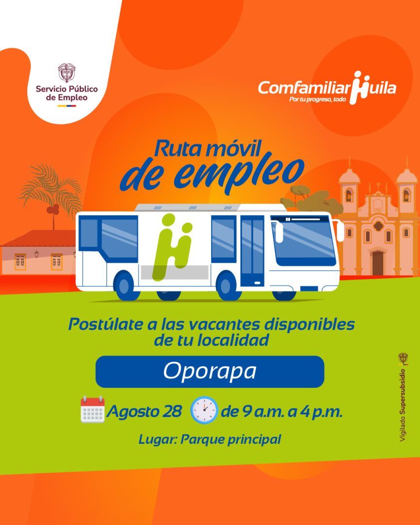 OPO-864x1080 RUTA MÓVIL DE EMPLEO LLEGA A CINCO MUNICIPIOS DEL HUILA