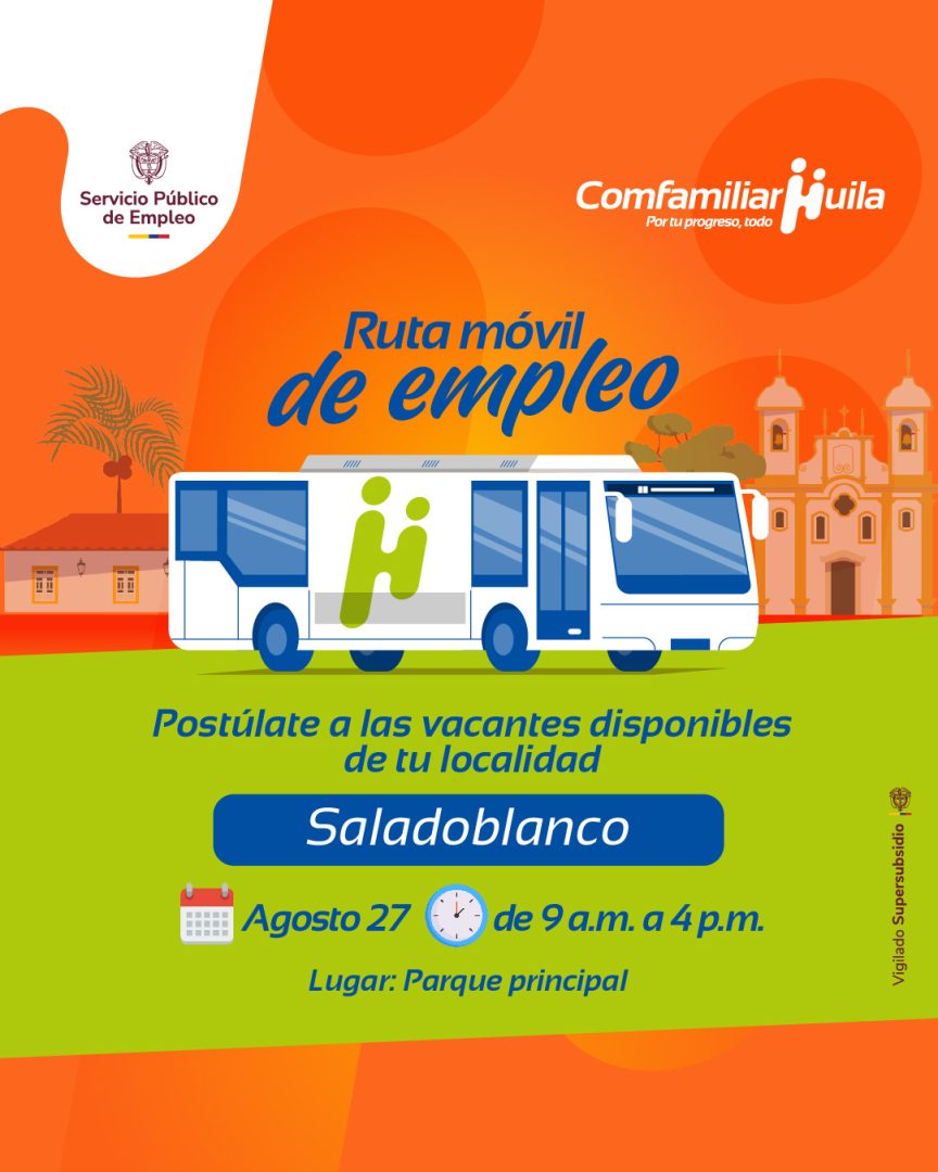 SAL-864x1080 RUTA MÓVIL DE EMPLEO LLEGA A CINCO MUNICIPIOS DEL HUILA